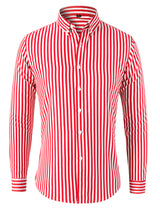 Men's Korean Style Striped Shirt Long Sleeve