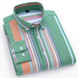 Striped Cotton Oxford Anti-wrinkle Casual Shirt For Men