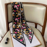 Floral Print Long Polyester Scarf - Versatile & Stylish Accessory for Every Season