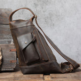 Handmade Original First Layer Cowhide Chest Bag - Dazpy