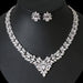 Bride Zircon Jewelry Necklace Earring Set - Dazpy