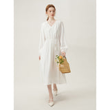 French Pastoral Style Long-sleeved Dress for Women