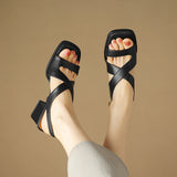 Sommerschicke Gladiatorensandalen aus Leder