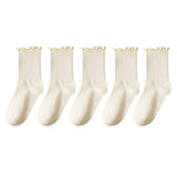 5 Pairs Women’s Ruffle Ankle Socks