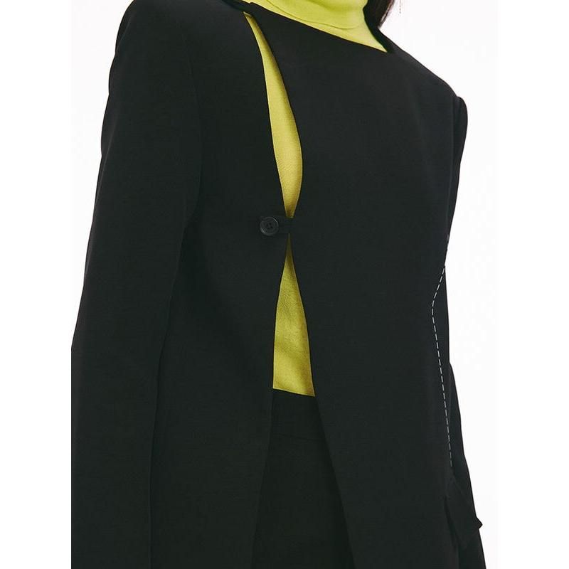 Blazer asimétrico negro de mujer Chic Summer