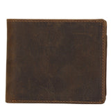 Vintage Crazy Horse Leather Handmade Short Strap Wallet - Dazpy