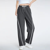 Women Casual Contrast Color Sweatpants