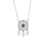 Dreamcatcher Necklace For Memory Of Love Women's 925 Sterling Silver - Dazpy