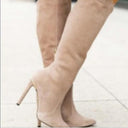 Botas altas de mujer con punta fina y cremallera lateral