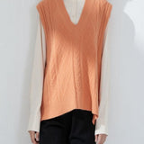 Autumn Winter Oversized Knitted Vest