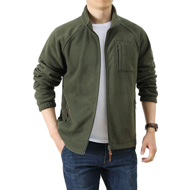 Men's Fleece Stand Collar Jacket