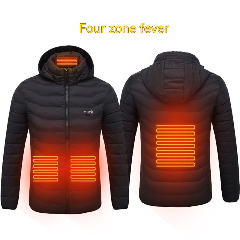 Ropa de algodón de temperatura constante para parejas inteligentes de invierno Calefacción eléctrica USB