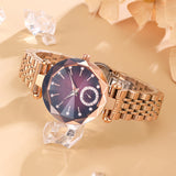 Women's Fashion Simple Cut Quartz Watch Steel Band - Dazpy