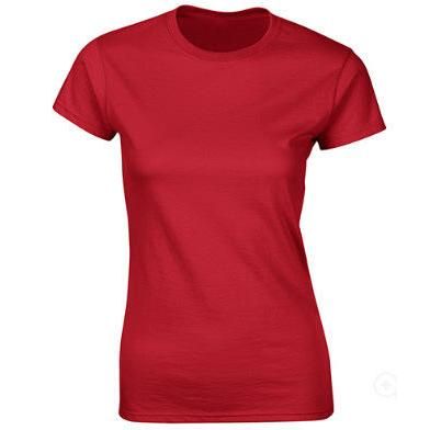 Camiseta de mujer de manga corta de color sólido 100% algodón