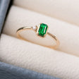 Women's Emerald Diamond Ring With Colored Stones - Dazpy