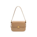 Bolso de hombro minimalista de piel auténtica