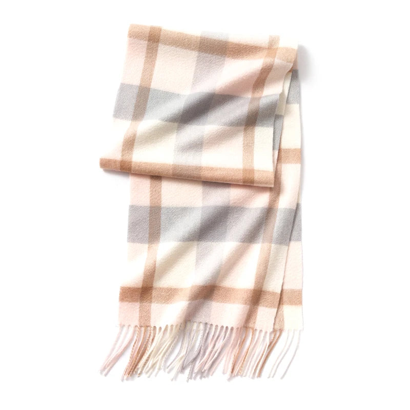 Luxury Cashmere Scarf with Tassels - Stylish Wrap and Shawl