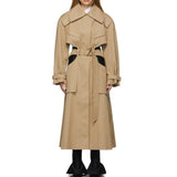 Trenchcoat mit hoher Taille und Aussparungen