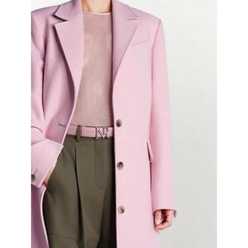 Schicker langärmliger einreihiger Blazer-Trenchcoat für Damen