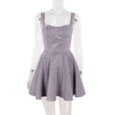Bow-Detail Backless Sleeveless Sheath Dress