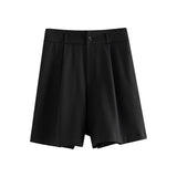 High-Waist A-Line Commuter Shorts for Women