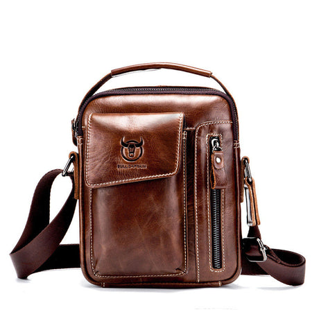 First Layer Cowhide Shoulder Messenger Bag Men - Dazpy