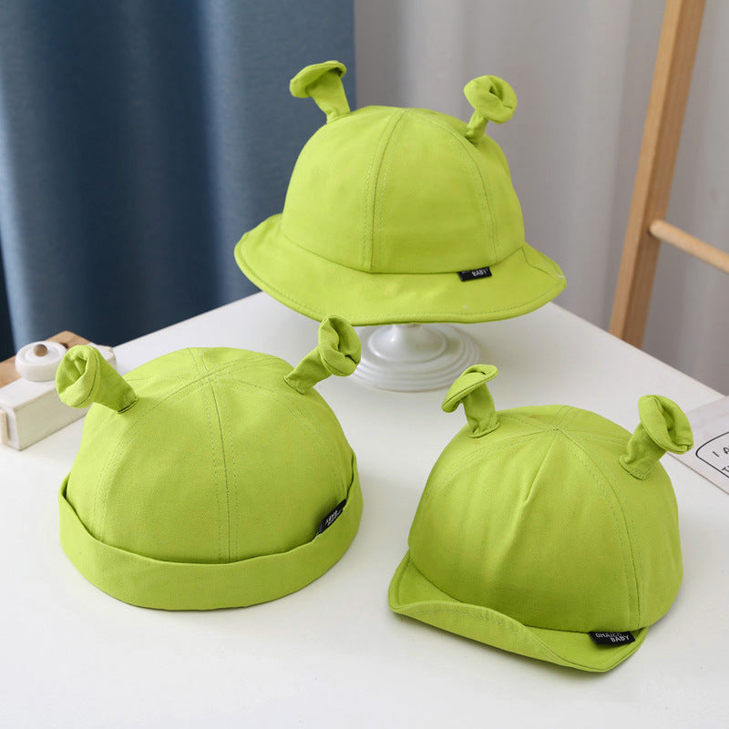 Gorro de bebé de dibujos animados verde