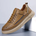 Mocasines casuales de cuero estilo vintage británico para hombre
