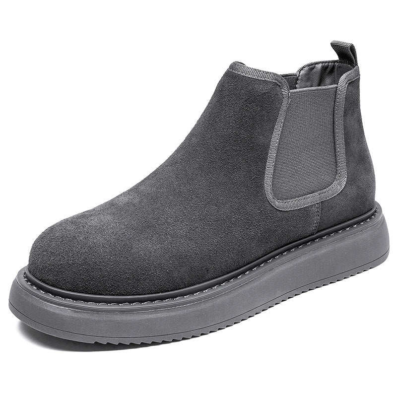 Botas Chelsea de cuero informales para hombre