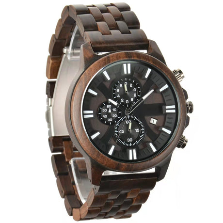 Men's Wooden Minimalist Sandalwood Watch - Dazpy