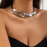 Klobige Heavy Metal Torques Choker Halskette