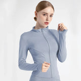 Schnelltrocknende Yogajacke für Damen – Slim Fit-Oberteil mit Reißverschluss zum Laufen und Trainieren