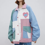 Hip Hop Patchwork Herzjacke