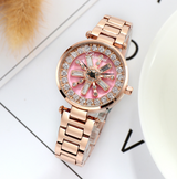 Time to run rhinestone steel belt fashion trend student fashion watch watch female - Dazpy