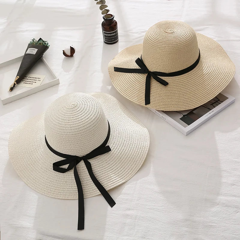 Sombrero de paja de verano de moda para mujer