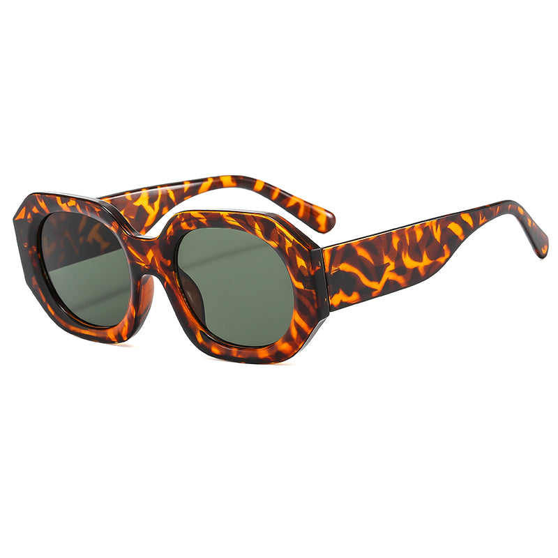 Gafas de sol cuadradas vintage - Gafas de moda con montura poligonal pequeña UV400