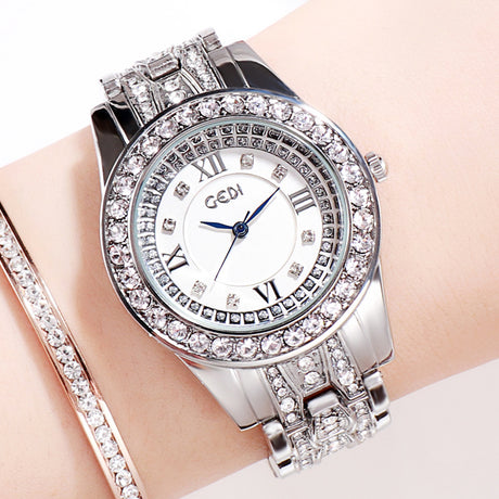 Light Luxury Women's Watch Diamond Studded By Hand All-match Watch - Dazpy