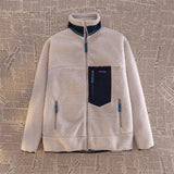 Men's Thickened Plush Double-sided Lamb Jacket