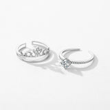 S925 Sterling Silver Light Luxury Minority Crown Ring - Dazpy