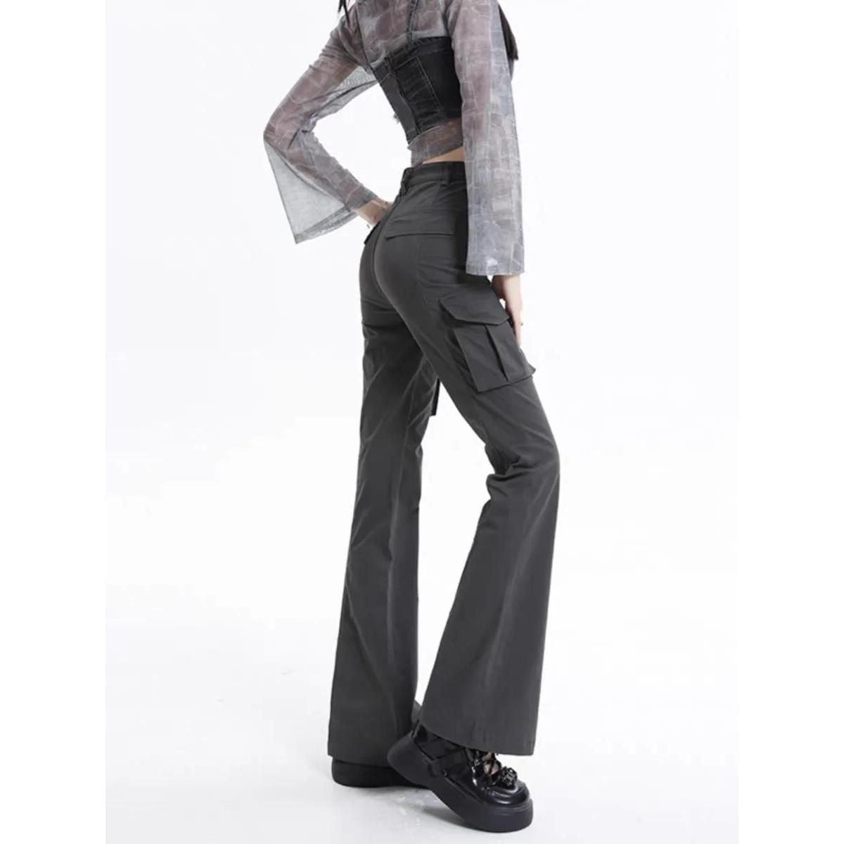 High Waist Slim Chic Cargo Jeans for Women