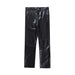 Solid Colour Shiny PU Leather Trousers Men's Punk Rock Loose