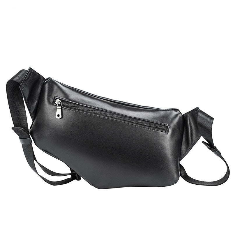 Fashion Leather Belt Bag Multifunctional Chest Bag Men's Top Layer Cowhide Shoulder Bag - Dazpy