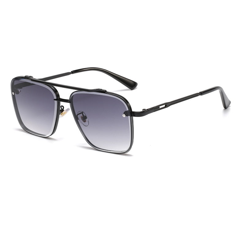 Gafas de sol de piloto con degradado de lujo para hombre