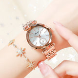 Ladies Quartz Wrist Crystal Women's Watch - Dazpy