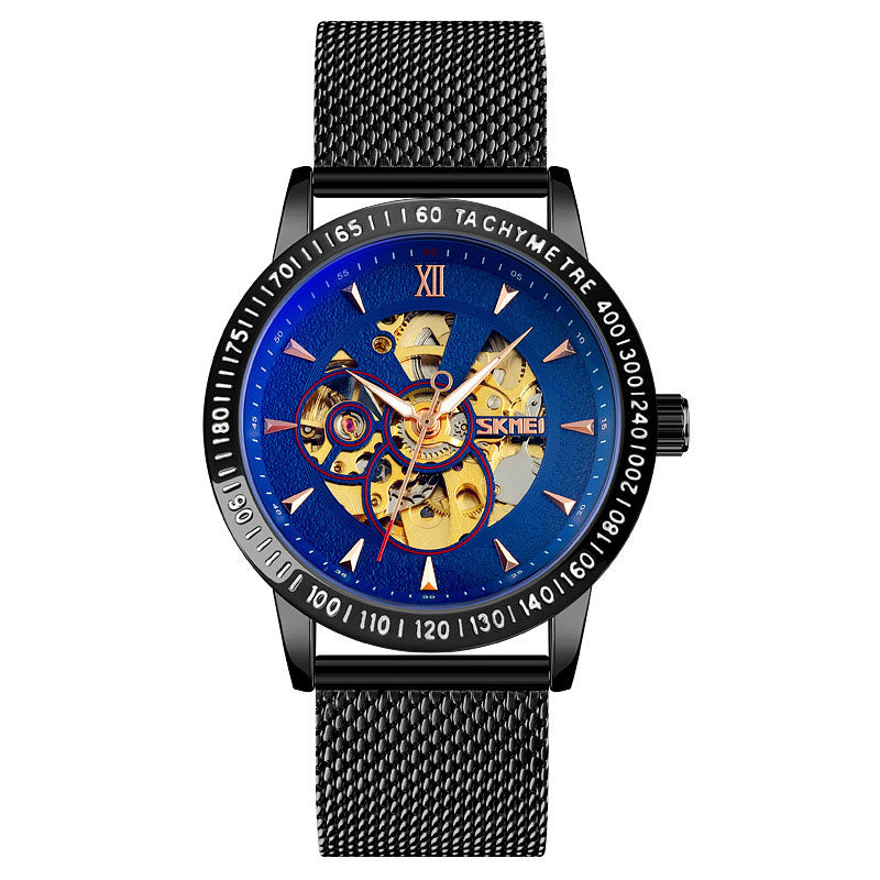 Men's High-end Automatic Mechanical Hollow Out Bottom Gear Creative Business Men's Watch - Dazpy