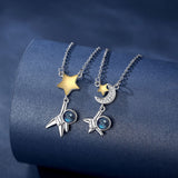 Astronaut Couple Necklace Sterling Silver Male And Female - Dazpy