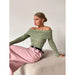 Chic Off-Shoulder Knitted Wool T-Shirt