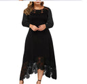 Lace-Detail Strapless High-Waist Dress