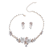 Bridal Necklace Exquisite Ceramic Flower Wedding Dress - Dazpy