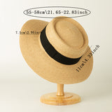 Sombrero de paja plegable elegante para mujer